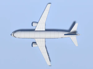 низькому полі мультфільму airbus a320 літак 3D Модель