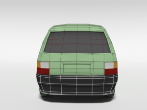 low poly cartoon fiat uno 1983 car Modelo 3D