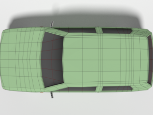 low poly cartoon fiat uno 1983 car Modelo 3D