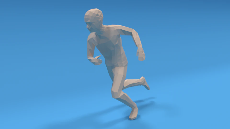 low poly kid running 3D Model .c4d .max .obj .3ds .fbx .stl .blend 