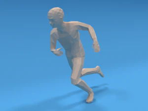 laag poly kind rennen 3D Model