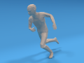 Low Poly Kid Running 3D Model