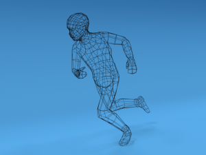 low poly kid running 3D Модель