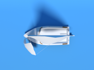 low poly cartoon javelin dinghy sailboat 3D Model