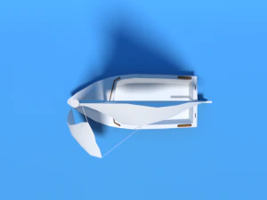 low poly cartoon javelin dinghy sailboat 3D Model