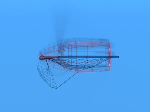 low poly cartoon javelin dinghy sailboat 3D Model