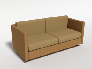 cartoon couch Modelo 3D