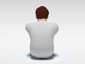 cartoon kid sitting on the floor Modelo 3D