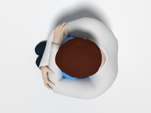 cartoon kid sitting on the floor Modelo 3D