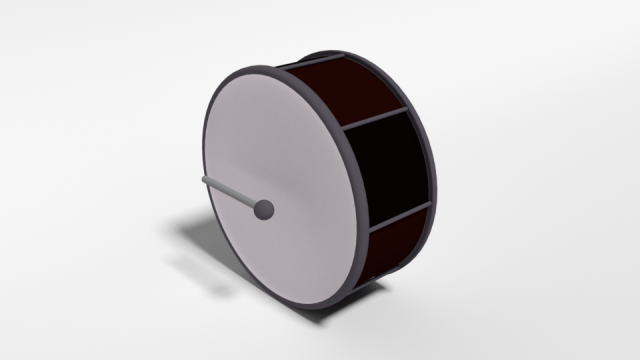 low poly cartoon big drum 3D 模型 .c4d .max .obj .3ds .fbx .stl .blend 