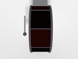 low poly cartoon big drum 3D 模型