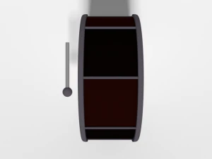 low poly cartoon big drum 3D Model