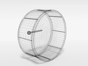 low poly cartoon big drum 3D Model