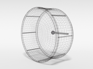 low poly cartoon big drum 3D 模型