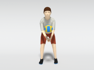 low poly kid playing volleyball Modello 3D