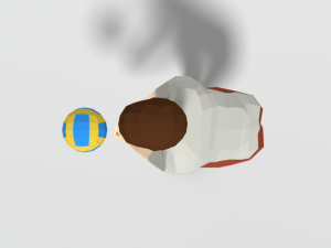 low poly kid playing volleyball Modello 3D