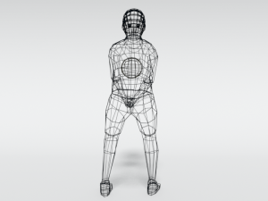 low poly kid playing volleyball Modello 3D