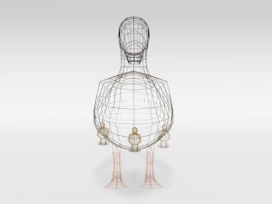 low poly cartoon gadwall duck 3D Model