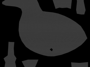 low poly cartoon gadwall duck 3Dモデル
