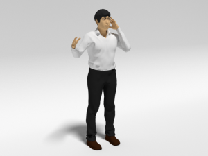 cartoon man in pain Modelo 3D