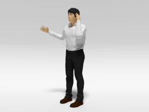 cartoon man in pain 3D Model