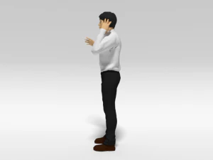 cartoon man in pain 3D Model