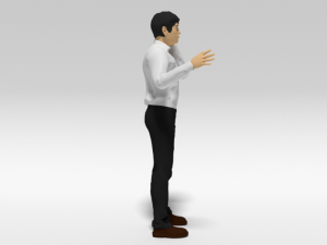 cartoon man in pain 3D 모델