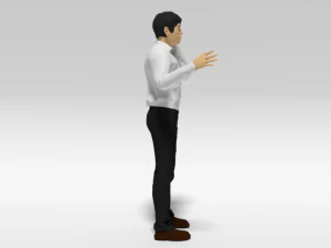 cartoon man in pain 3D Model