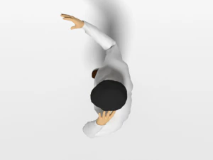 cartoon man in pain 3D Model