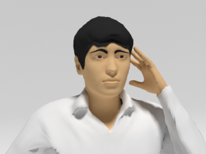 cartoon man in pain 3D 모델