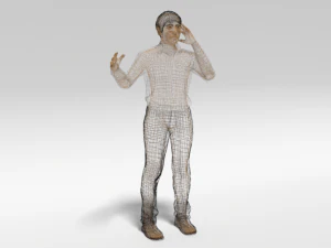cartoon man in pain 3D Model