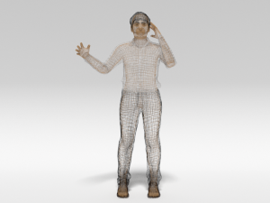 cartoon man in pain 3D 모델
