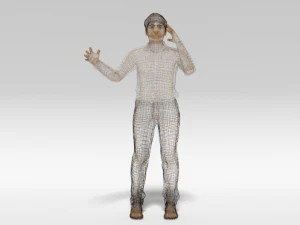 cartoon man in pain 3D Model