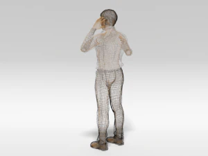cartoon man in pain 3D Model