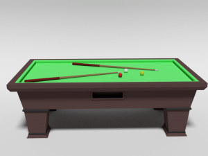 low poly cartoon carom billiard pool 3D 모델