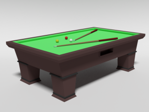 low poly cartoon carom billiard pool 3D 모델