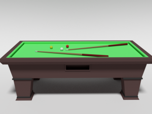 low poly cartoon carom billiard pool 3D 모델