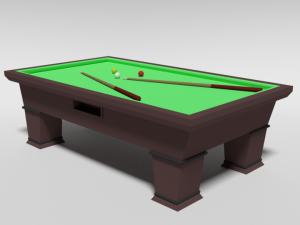 low poly cartoon carom billiard pool 3D 모델