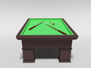 low poly cartoon carom billiard pool 3D 모델