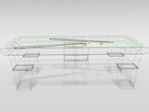 low poly cartoon carom billiard pool 3D 모델