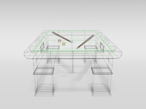 low poly cartoon carom billiard pool 3D 모델