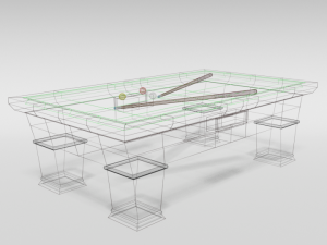 low poly cartoon carom billiard pool 3D 모델