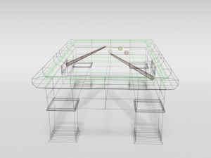 low poly cartoon carom billiard pool 3D 모델