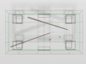 low poly cartoon carom billiard pool 3D 모델