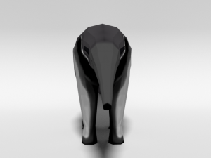 low poly cartoon giant anteater Modèle 3D