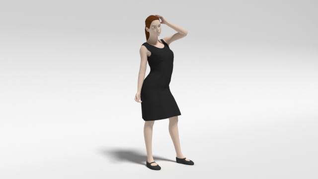 cartoon fashion woman 3D-Modell .c4d .max .obj .3ds .fbx .stl .blend 