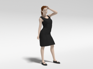 cartoon fashion woman 3Dモデル
