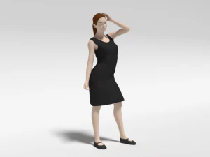 cartoon fashion woman 3D Model