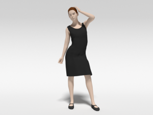 cartoon fashion woman 3D-Modell
