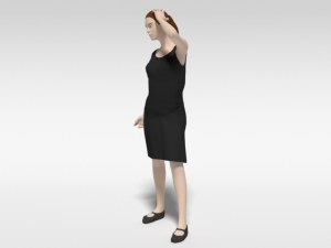 cartoon fashion woman 3D-Modell